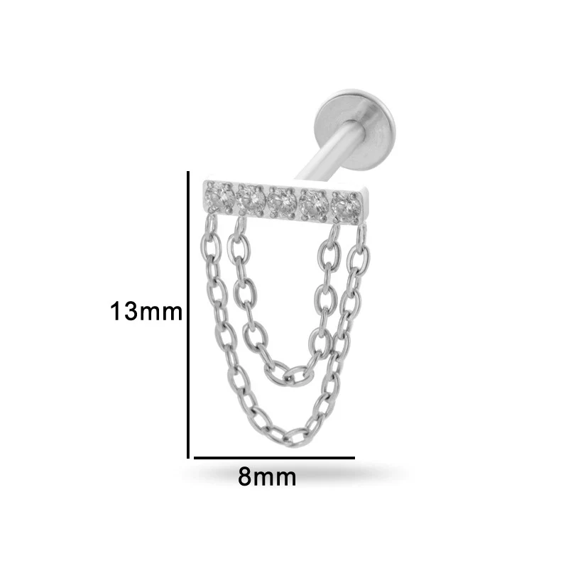 Piercing Jewelry Titanium Alloy Heart Shape Electroplating Women's - Image 20