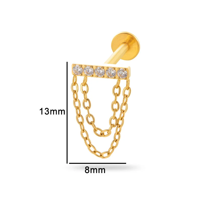 Piercing Jewelry Titanium Alloy Heart Shape Electroplating Women's - Image 21