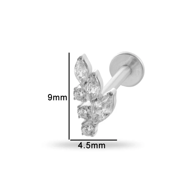 Piercing Jewelry Titanium Alloy Heart Shape Electroplating Women's - Image 6