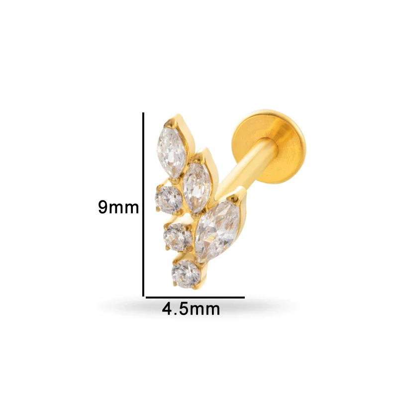 Piercing Jewelry Titanium Alloy Heart Shape Electroplating Women's - Image 7
