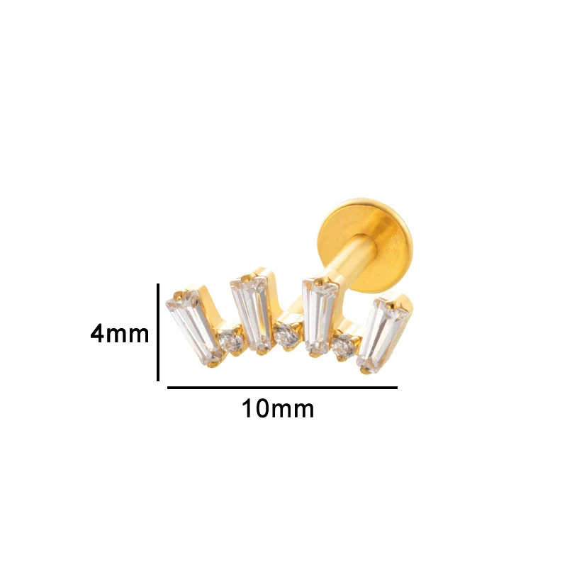Piercing Jewelry Titanium Alloy Heart Shape Electroplating Women's - Image 9