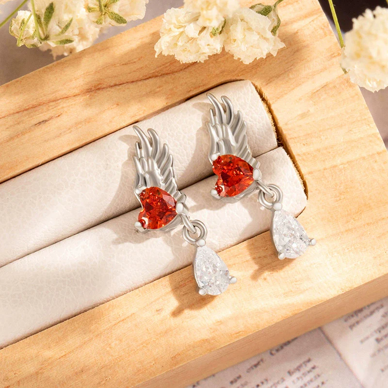 Piercing Jewelry Titanium Steel Angel Wing Zirconia For Women - Image 2