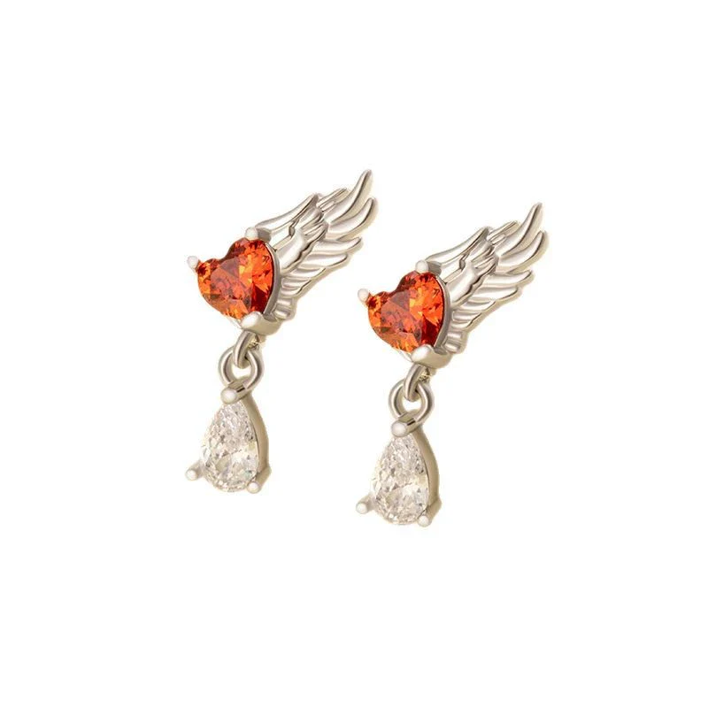 Piercing Jewelry Titanium Steel Angel Wing Zirconia For Women - Image 5