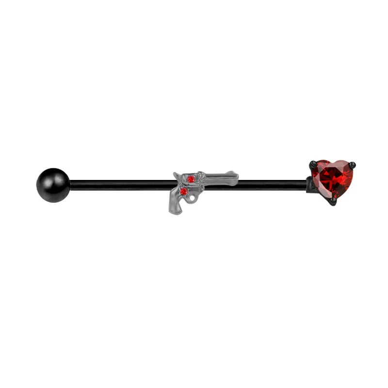 Piercing Jewelry Titanium Steel Cross Star Heart Bow Tie Shaped Electroplated - Image 8