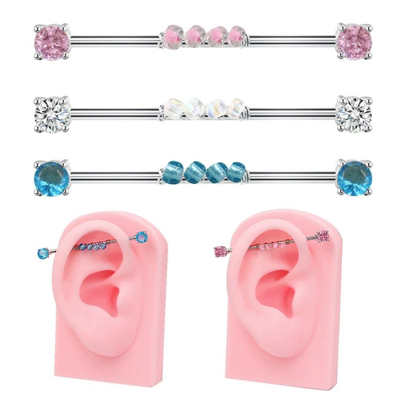 Piercing Jewelry Titanium Steel Heart Bow Star Electroplated Unisex Allmatch
