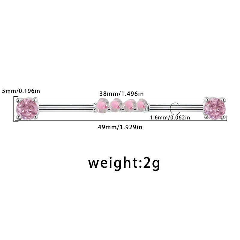 Piercing Jewelry Titanium Steel Heart Bow Star Electroplated Unisex Allmatch - Image 5