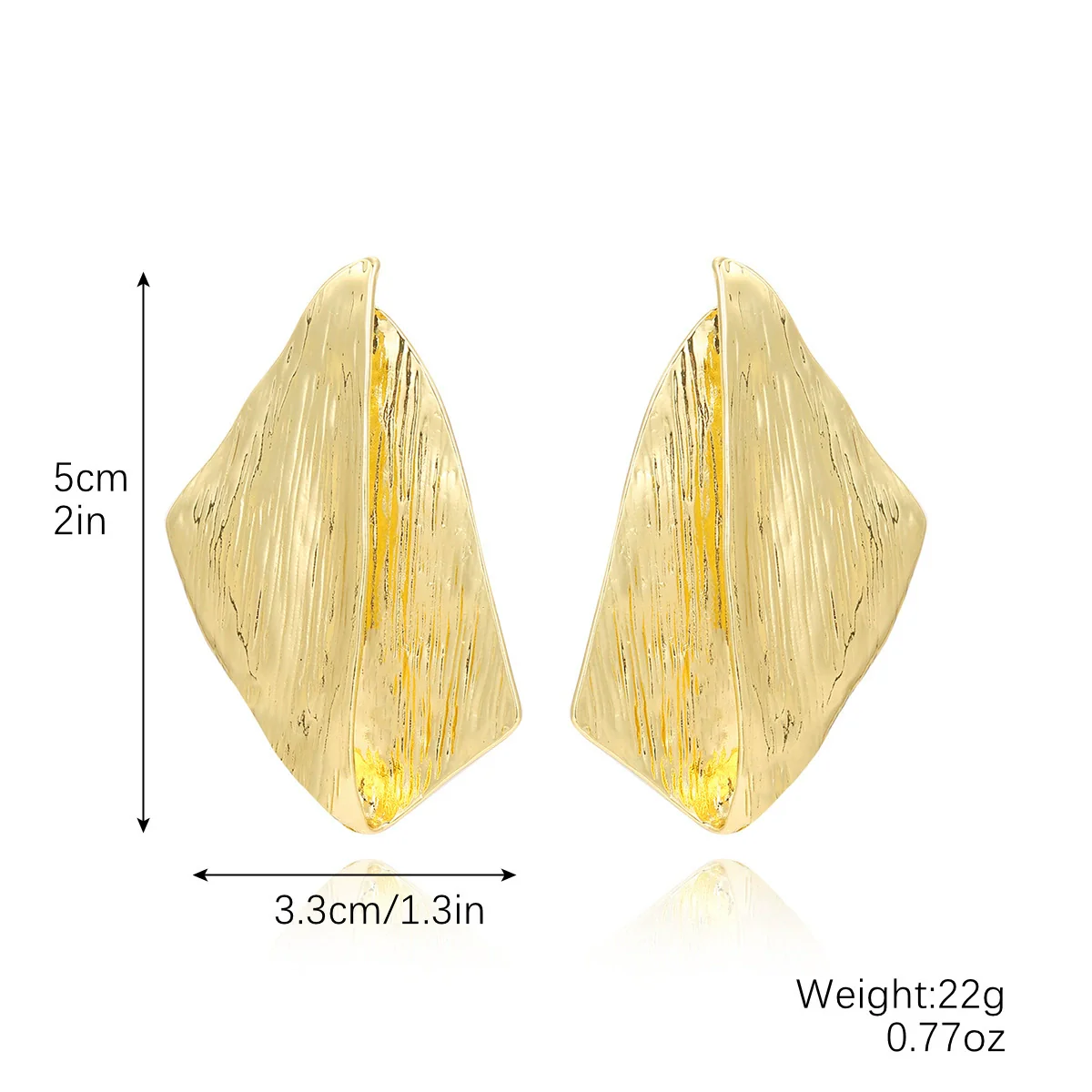 Plain Ring Earrings Zinc Alloy Geometric Irregular Vintage Electroplated Women's - Image 6