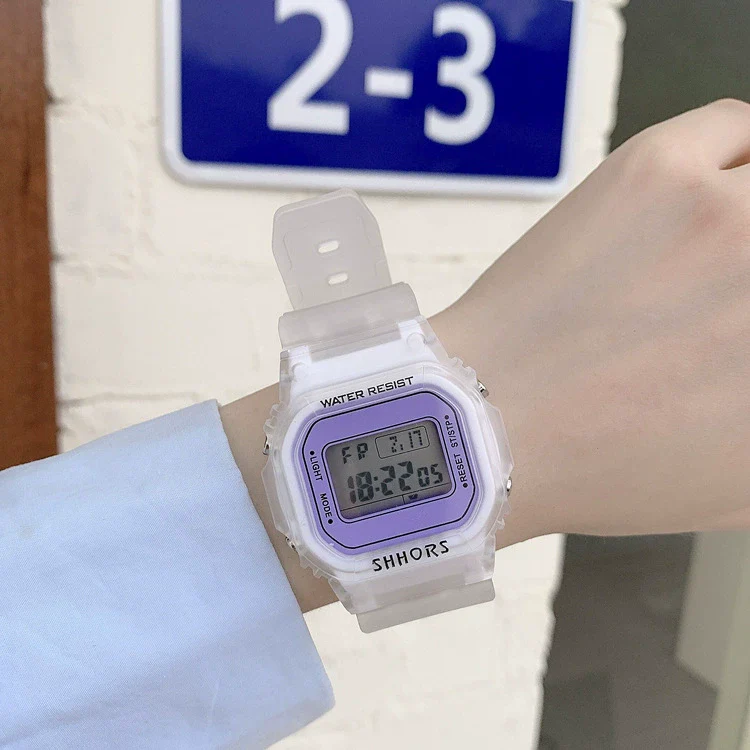 Plastic And Silicone Unicorn Square Electronic Watch For General Gender Leisure Style - Image 2