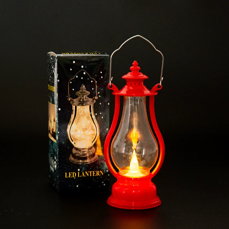 Plastic Electronic Candle Pony Lantern Satchel Lamp Retro Kerosene Lamp With Injection Molding Blow Molding Handmade Craft - Image 8