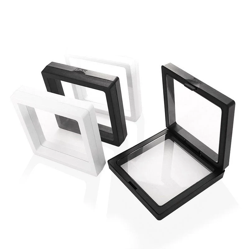 Plastic Jewelry Display And Storage Box For Bracelets With Transparent Elastic Plastic Suspension Packaging