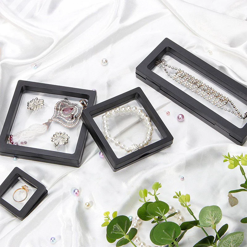 Plastic Jewelry Display And Storage Box For Bracelets With Transparent Elastic Plastic Suspension Packaging - Image 3