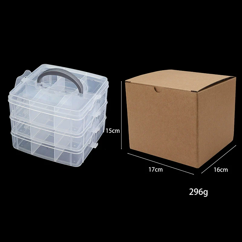 Plastic Jewelry Storage Box Multilayer Removable For Earrings Rings Lego Toys - Image 6