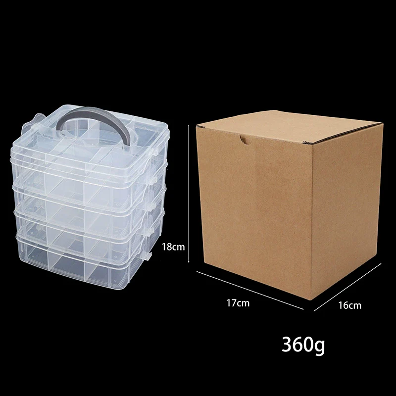 Plastic Jewelry Storage Box Multilayer Removable For Earrings Rings Lego Toys - Image 7