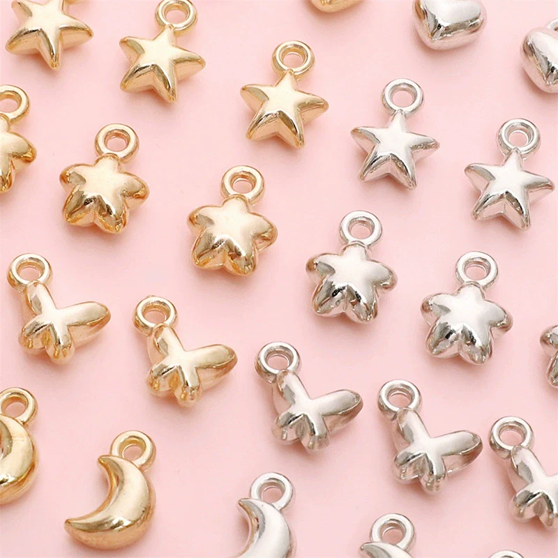 Plastic Love Fivepointed Star Butterfly Beaded Handmade Jewelry Accessories Ccb Material - Image 3