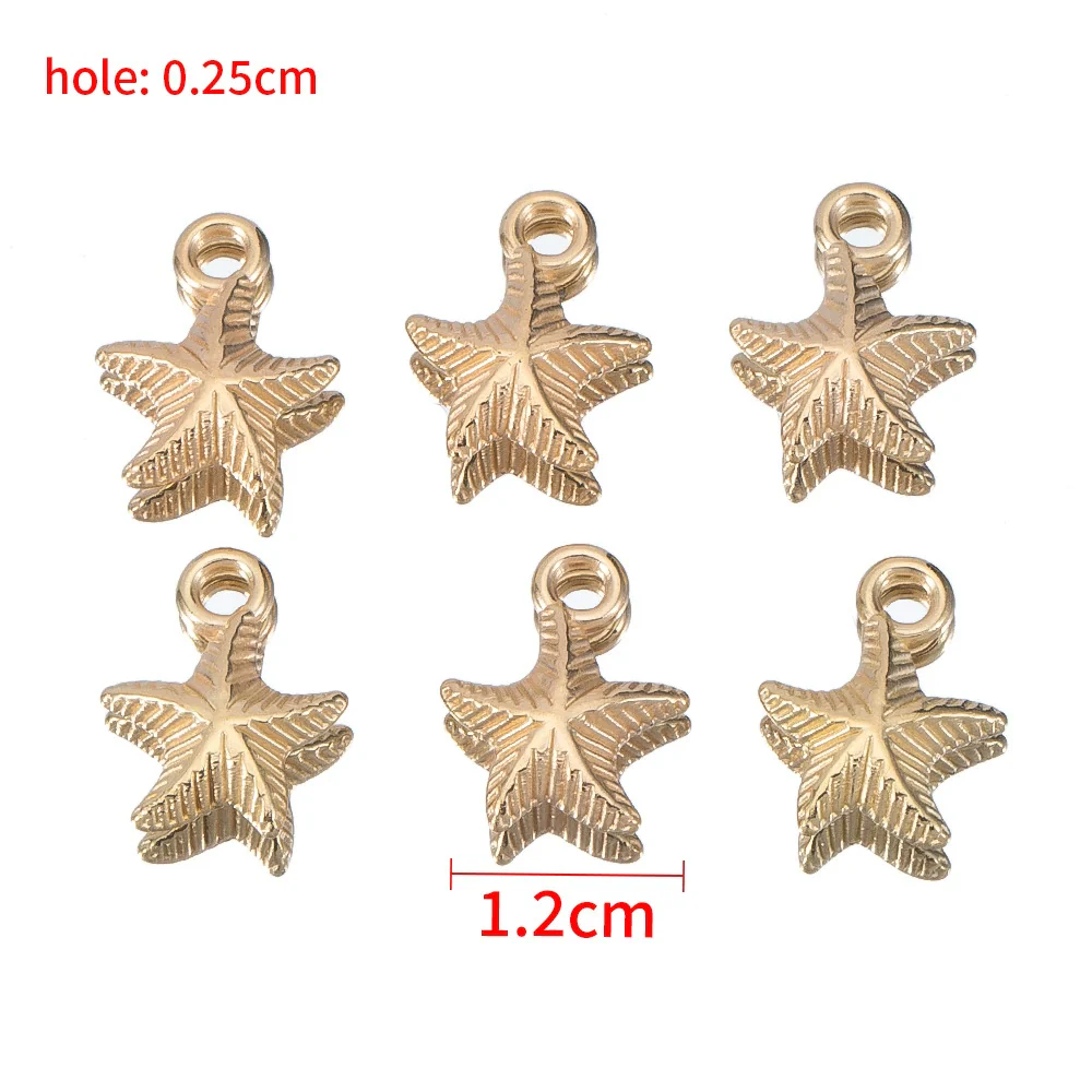 Plastic Resin Handmade Beaded Jewelry With Fivepointed Star Shell Starfish Pendant Cartoon Festive Style Electroplated - Image 14