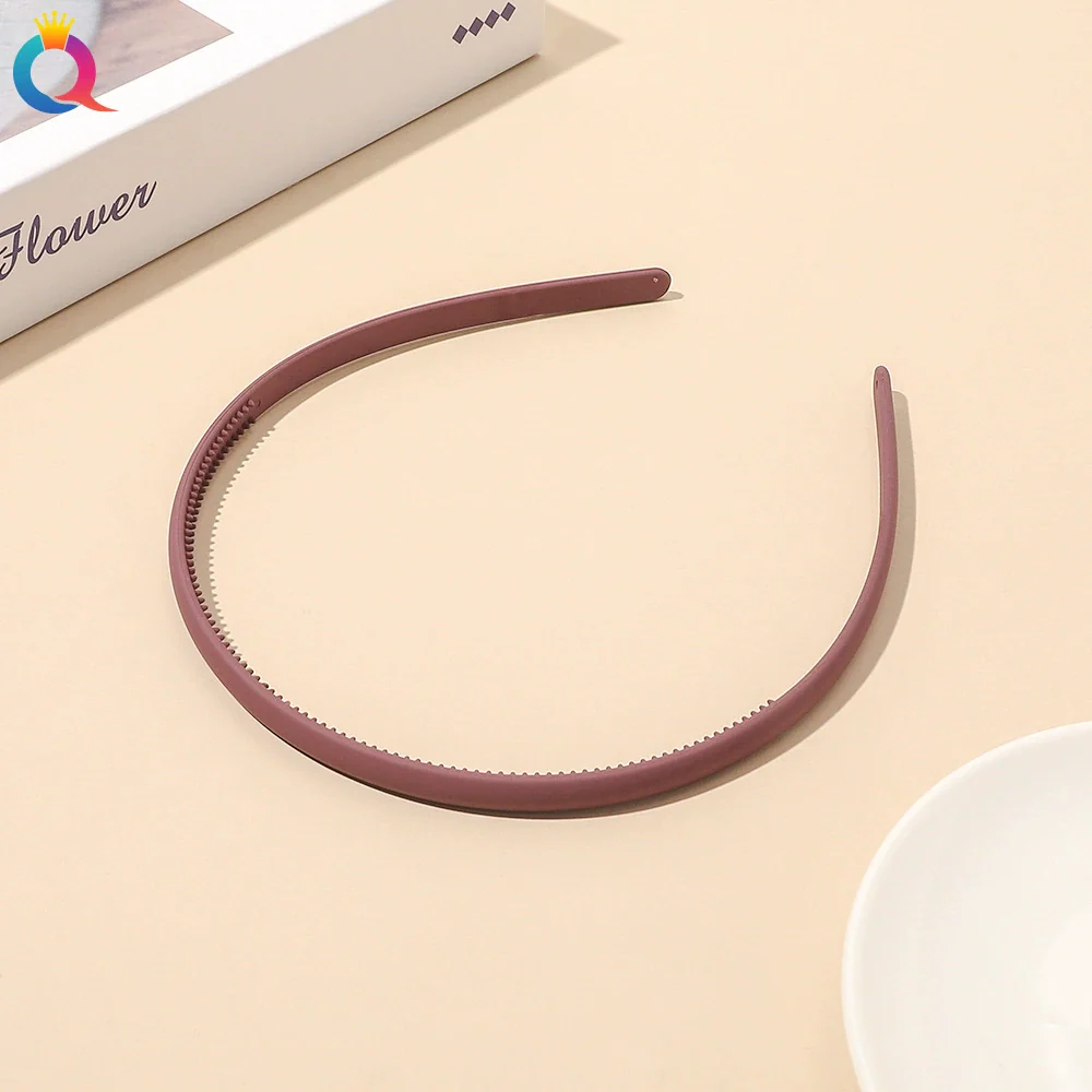 Plastic Resin Handmade Women's Headband Hair Accessories Frosted Morandi Pure Color - Image 10
