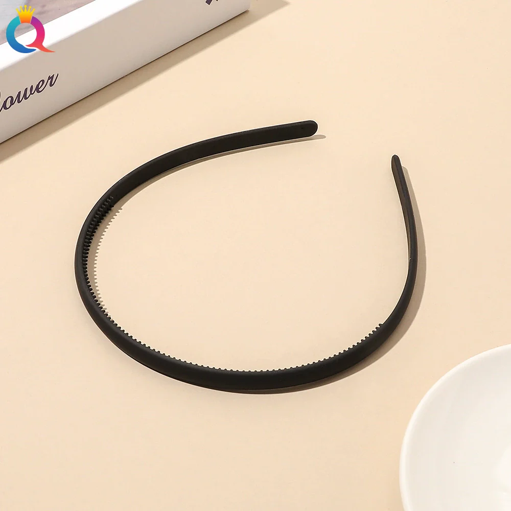 Plastic Resin Handmade Women's Headband Hair Accessories Frosted Morandi Pure Color - Image 12