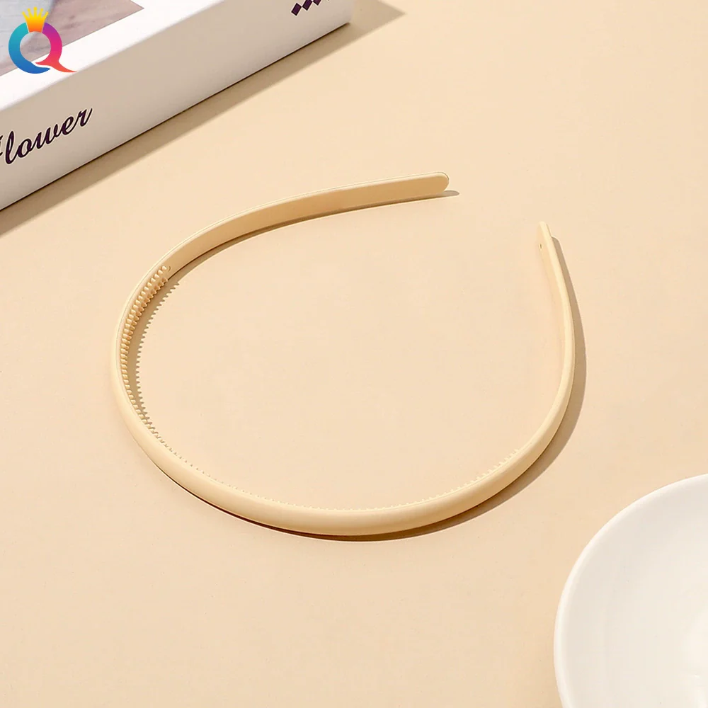 Plastic Resin Handmade Women's Headband Hair Accessories Frosted Morandi Pure Color - Image 13
