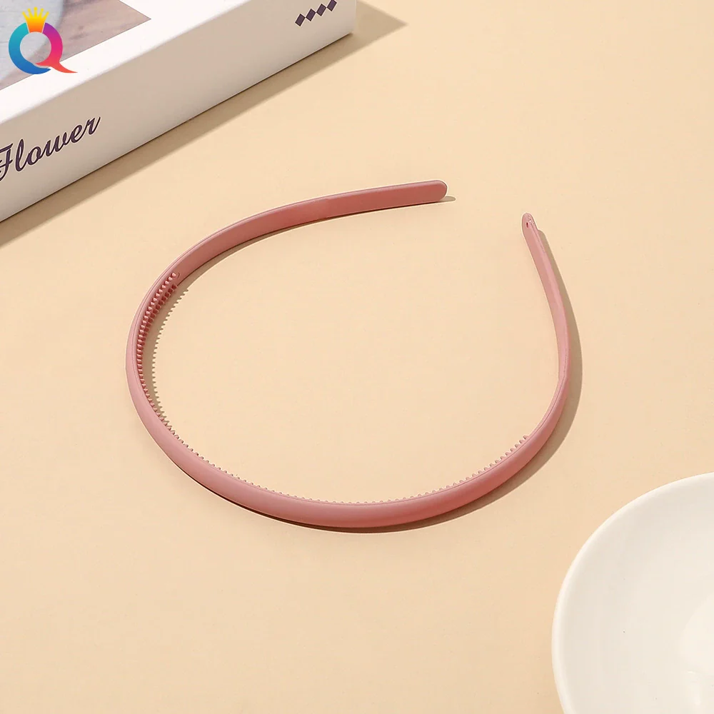 Plastic Resin Handmade Women's Headband Hair Accessories Frosted Morandi Pure Color - Image 15