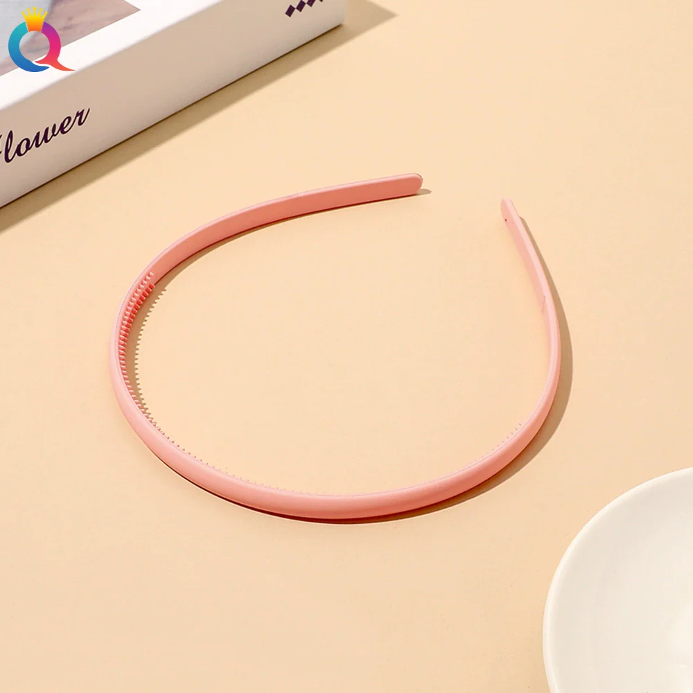 Plastic Resin Handmade Women's Headband Hair Accessories Frosted Morandi Pure Color - Image 5