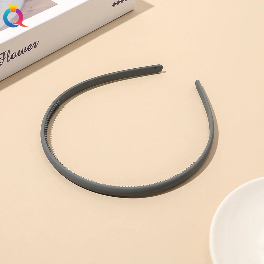 Plastic Resin Handmade Women's Headband Hair Accessories Frosted Morandi Pure Color - Image 7
