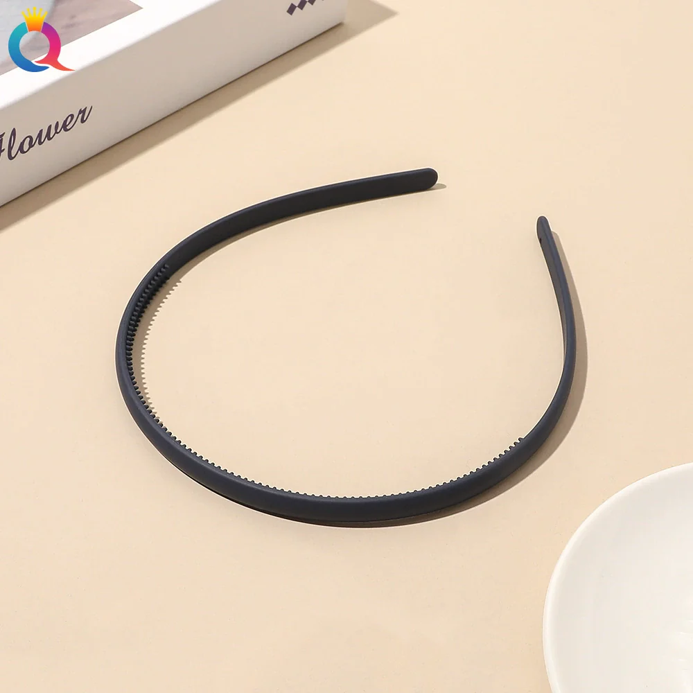 Plastic Resin Handmade Women's Headband Hair Accessories Frosted Morandi Pure Color - Image 9