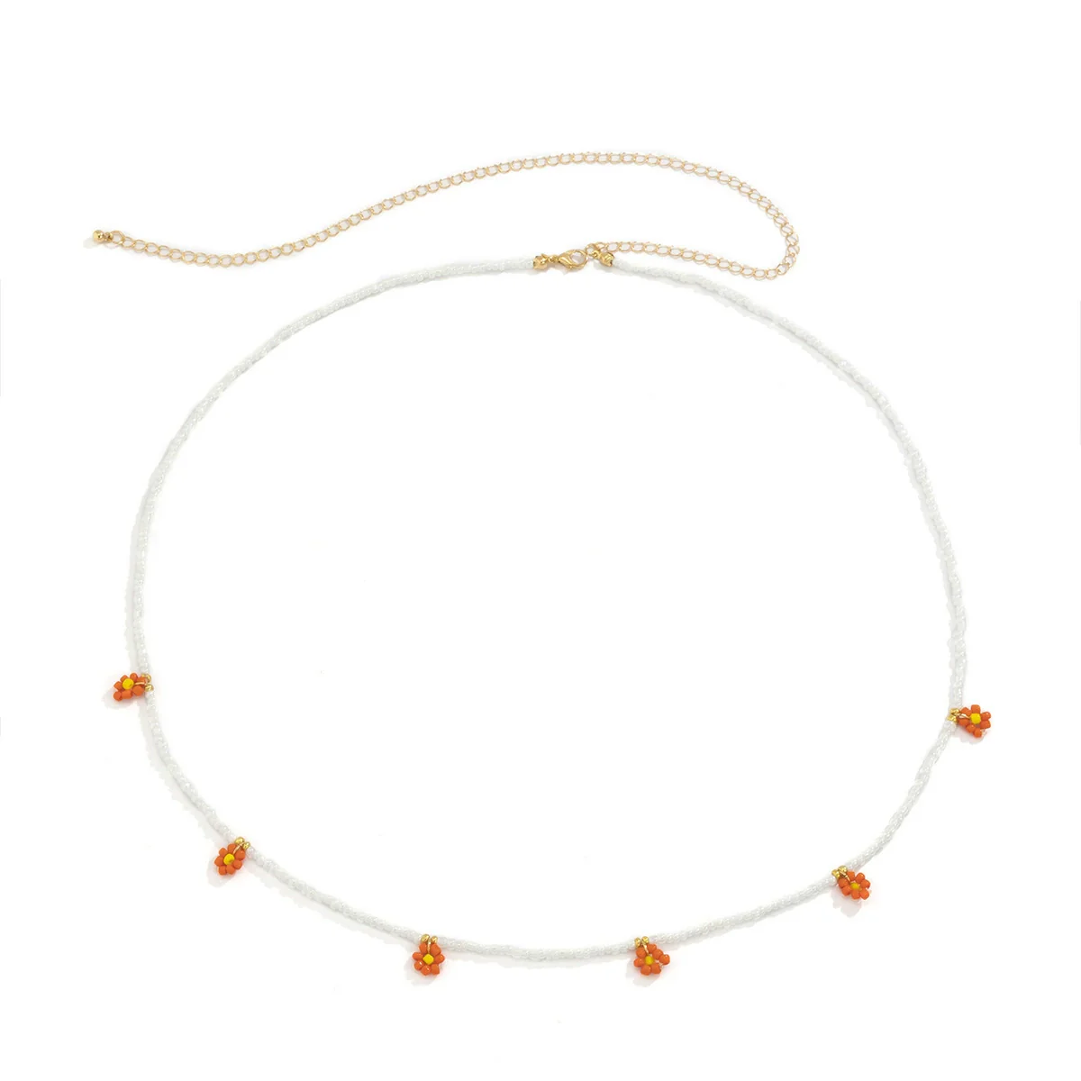 Plastic Small Daisy Flower Woven Waist Chain For Women Pastoral Style - Image 10