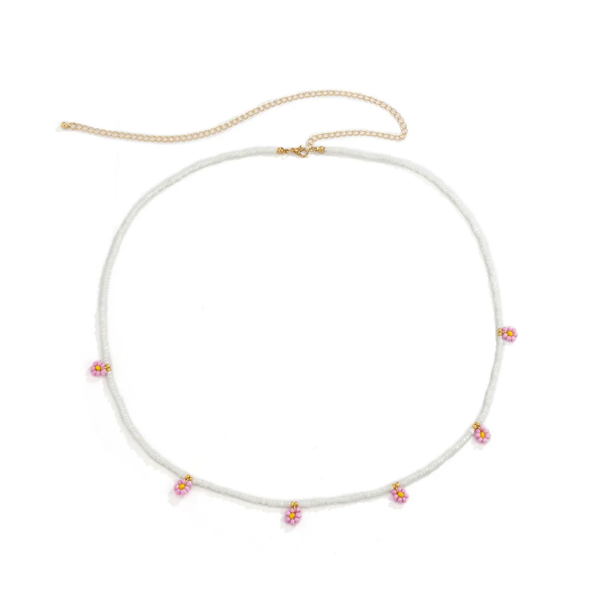 Plastic Small Daisy Flower Woven Waist Chain For Women Pastoral Style - Image 6