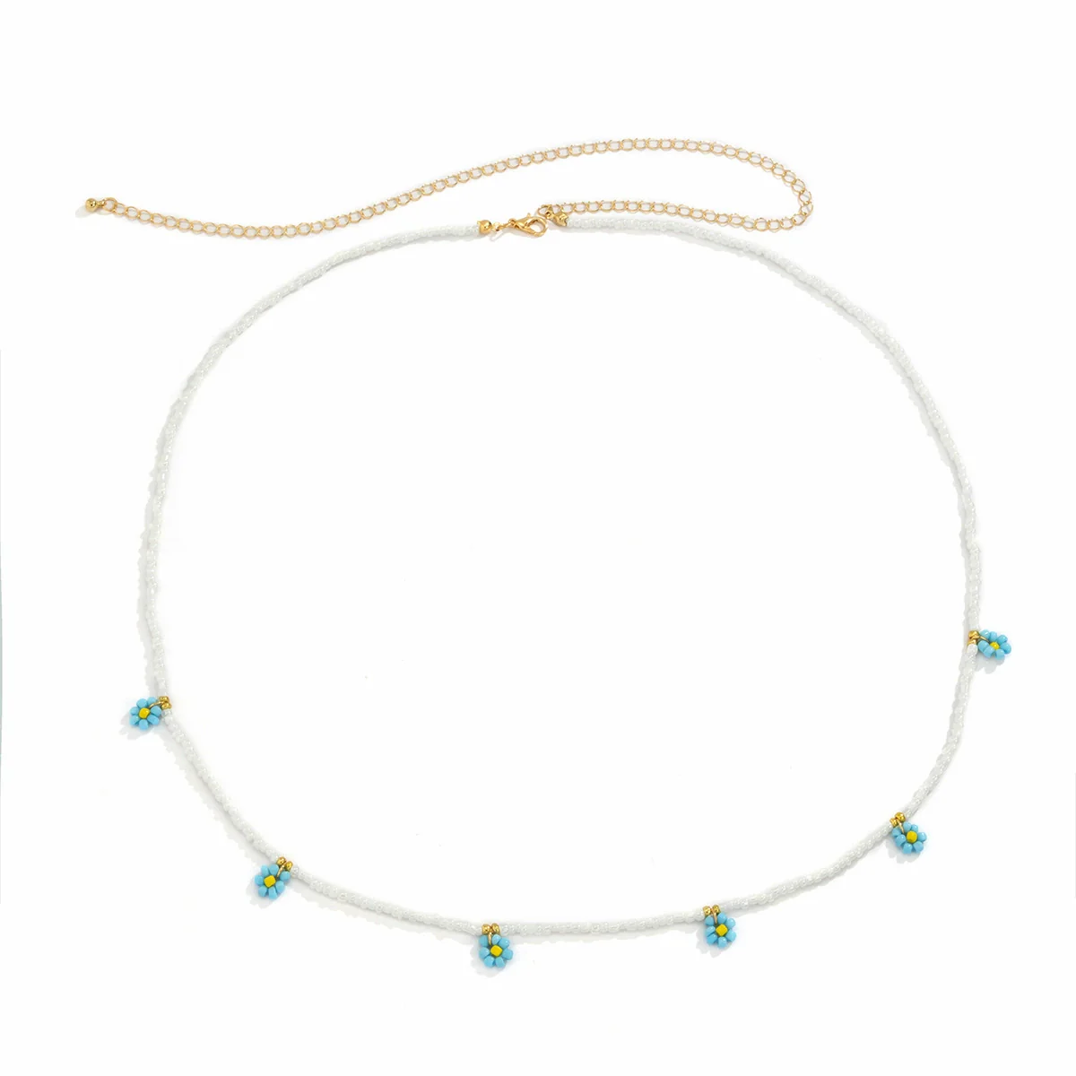 Plastic Small Daisy Flower Woven Waist Chain For Women Pastoral Style - Image 7