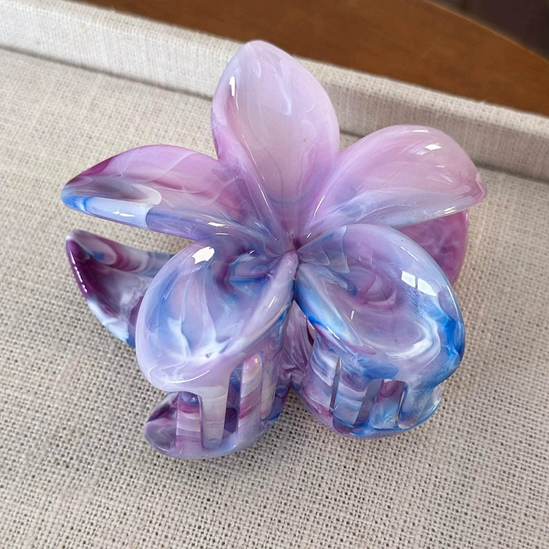 Plastic Women's Dopamine Sweet Flower Hair Claw Clip With Epoxy Treatment - Image 8