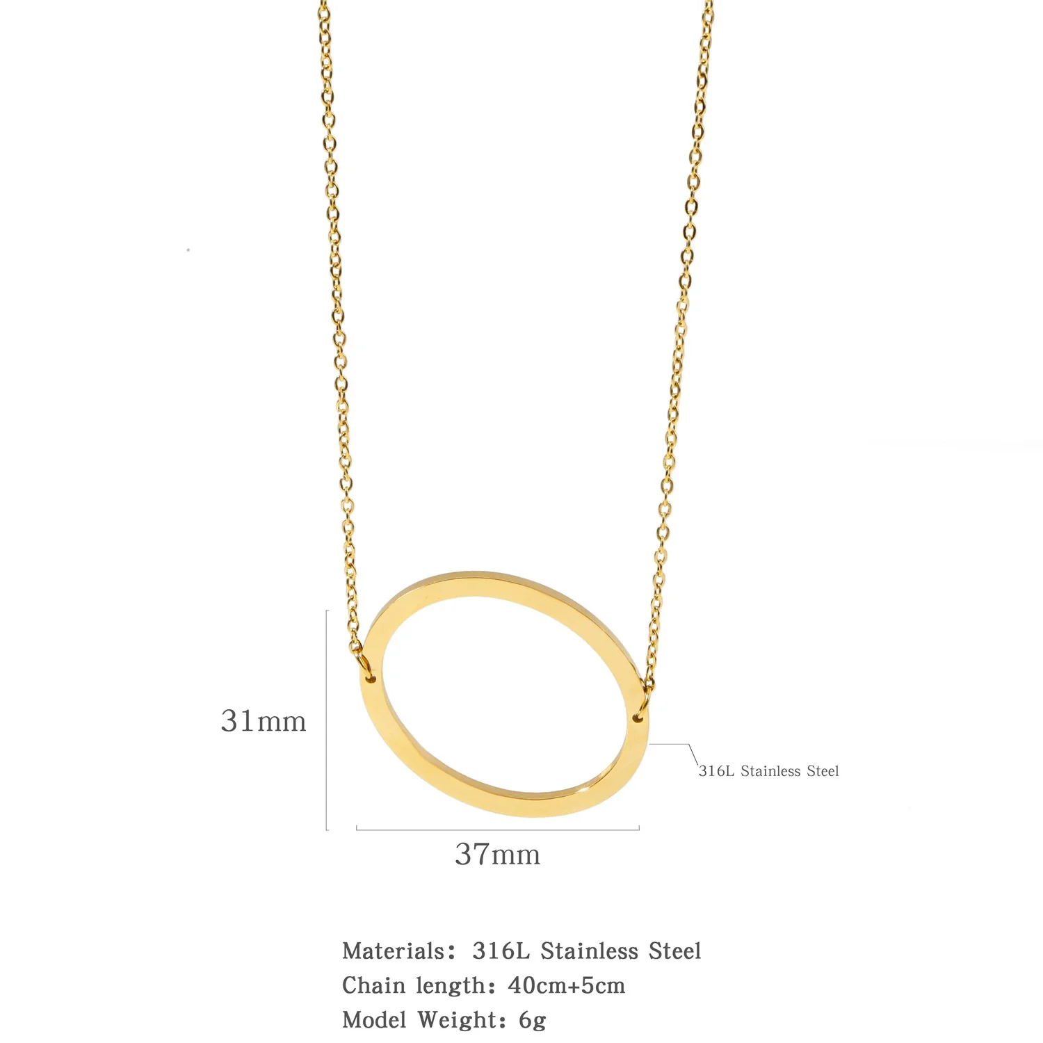 Polished Short Clavicle Necklace Titanium Steel Jewelry With English Letter Pattern And Electroplating Treatment - Image 20