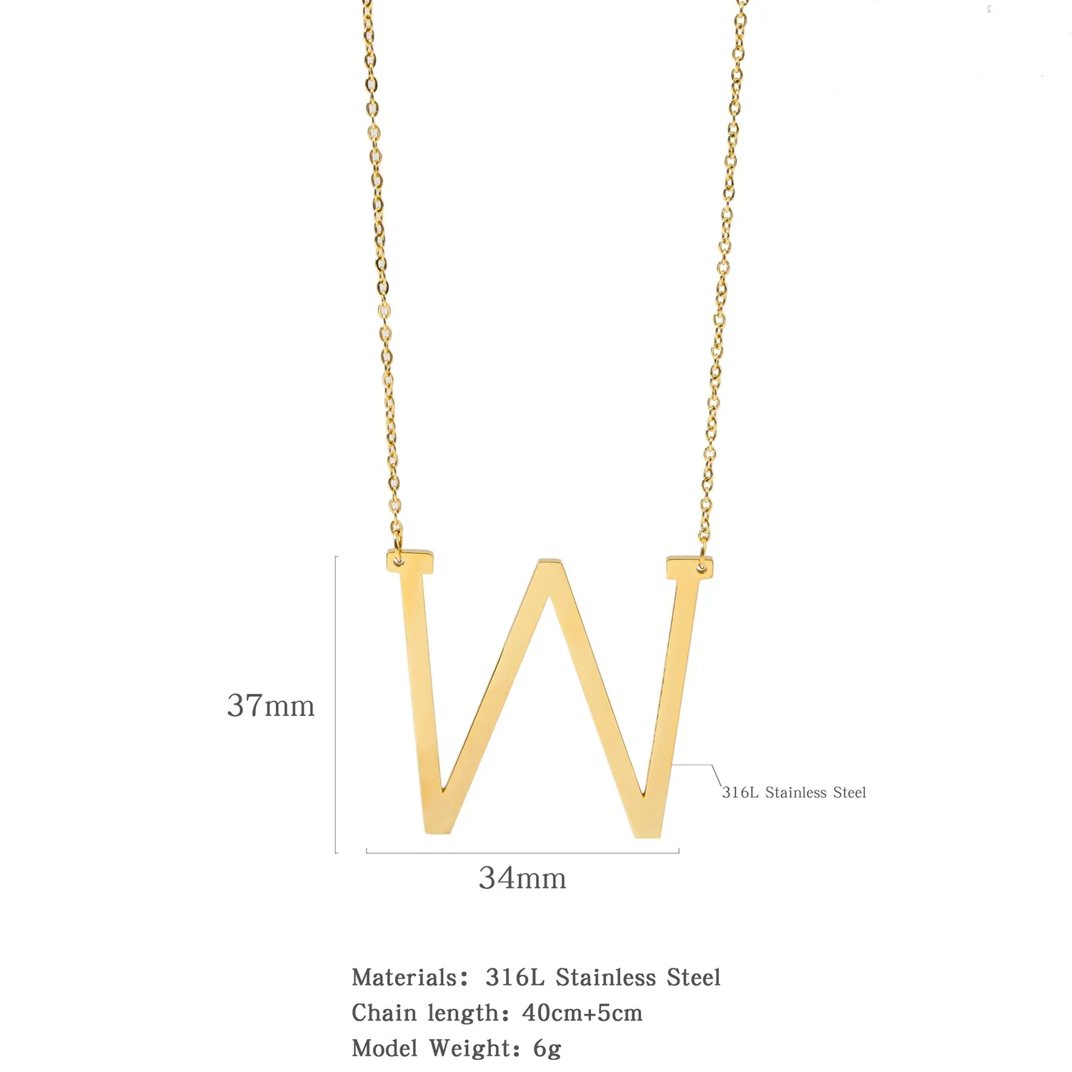 Polished Short Clavicle Necklace Titanium Steel Jewelry With English Letter Pattern And Electroplating Treatment - Image 28