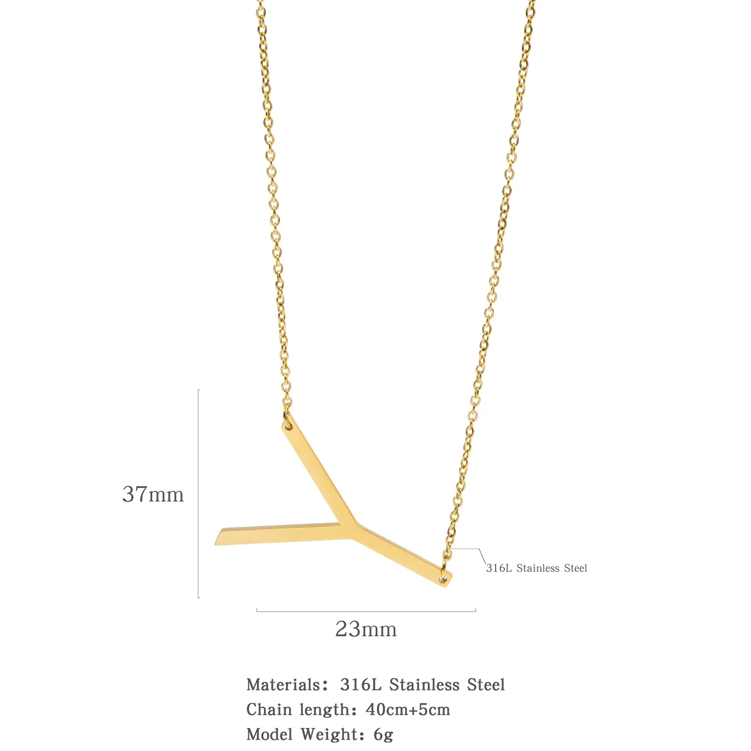 Polished Short Clavicle Necklace Titanium Steel Jewelry With English Letter Pattern And Electroplating Treatment - Image 30