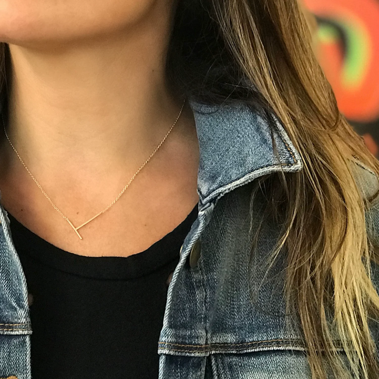 Polished Short Clavicle Necklace Titanium Steel Jewelry With English Letter Pattern And Electroplating Treatment - Image 4