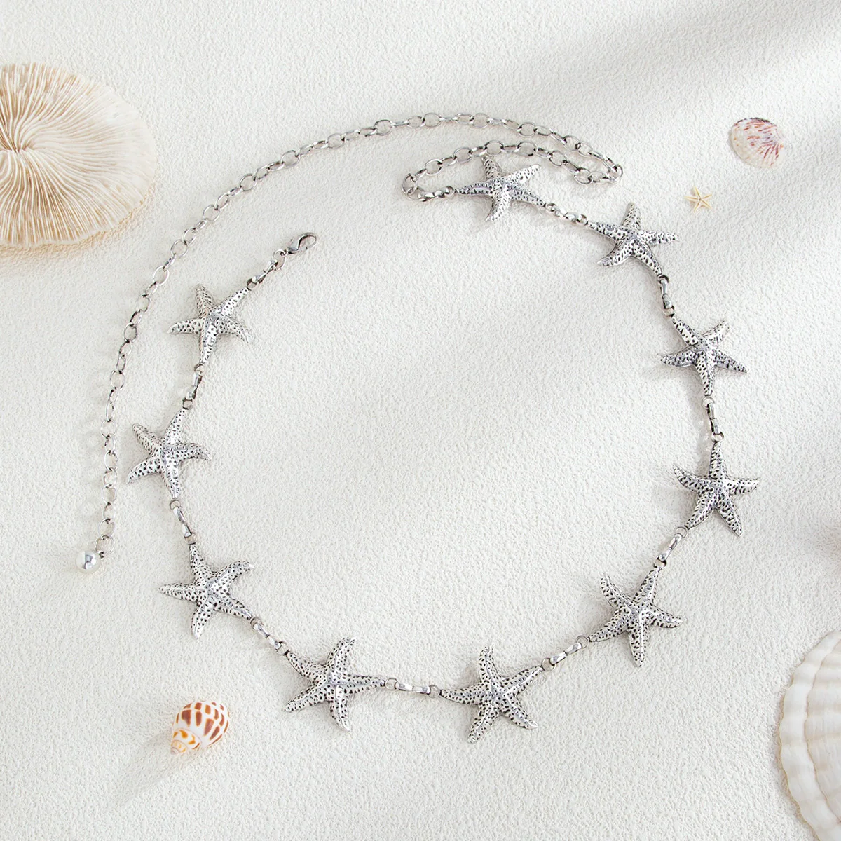 Pop Style Alloy Starfish Shell Splicing Waist Chain For Female - Image 4