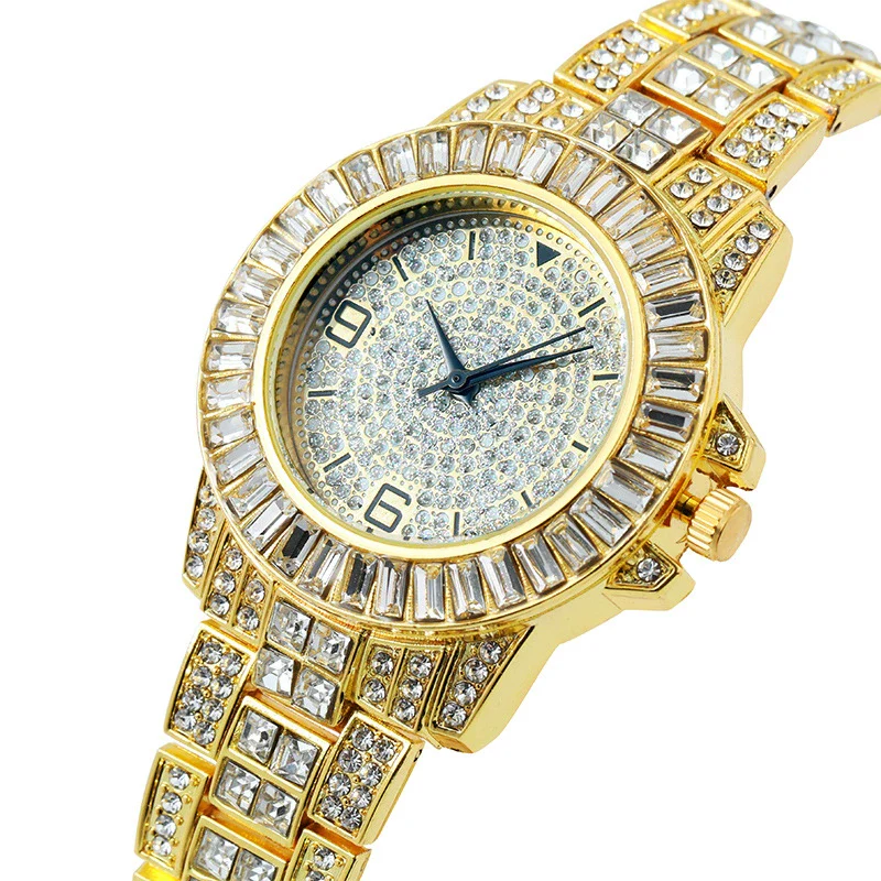 Popular Fashion Metal Women's Quartz Watch With Diamond Encrusted And Round Dial - Image 4
