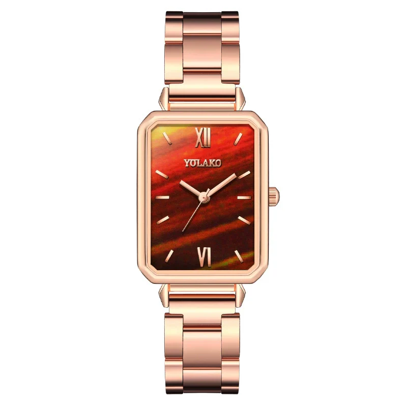 Popular Fashion Women's Square Metal Band Quartz Watch - Image 10