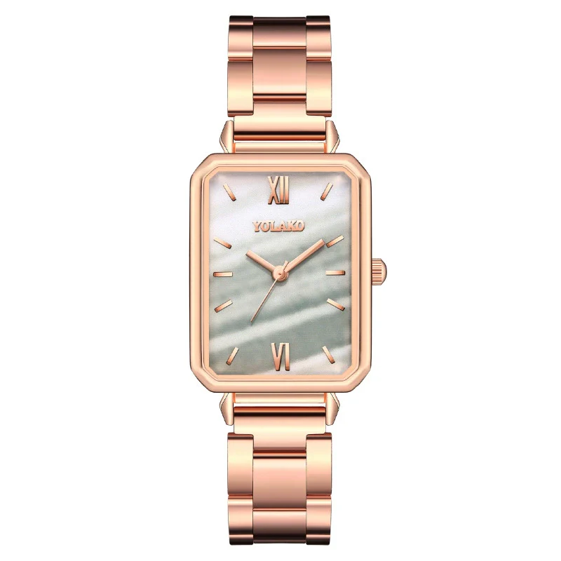 Popular Fashion Women's Square Metal Band Quartz Watch - Image 2