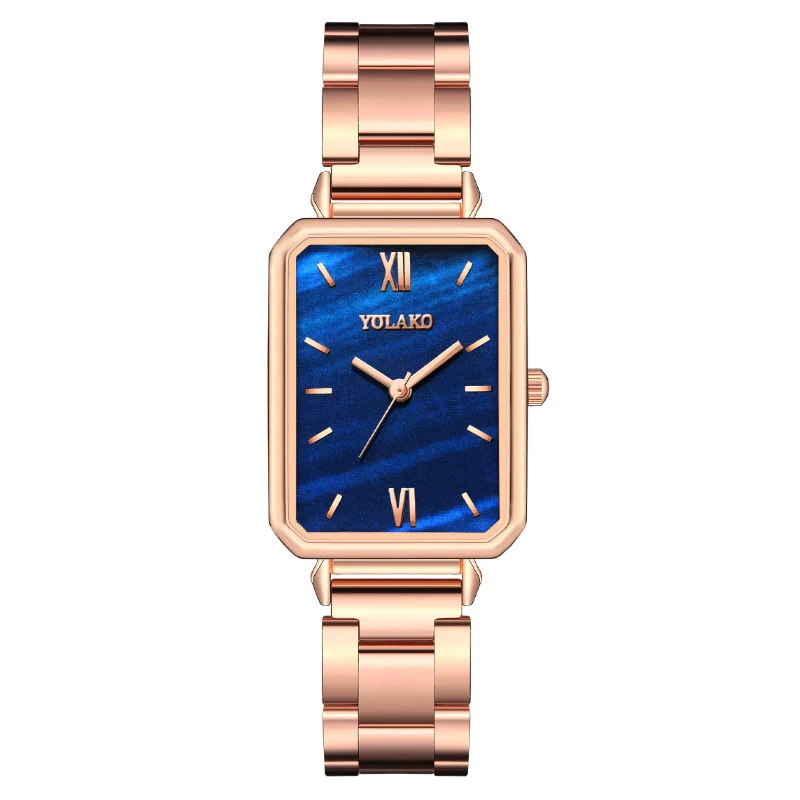 Popular Fashion Women's Square Metal Band Quartz Watch - Image 5