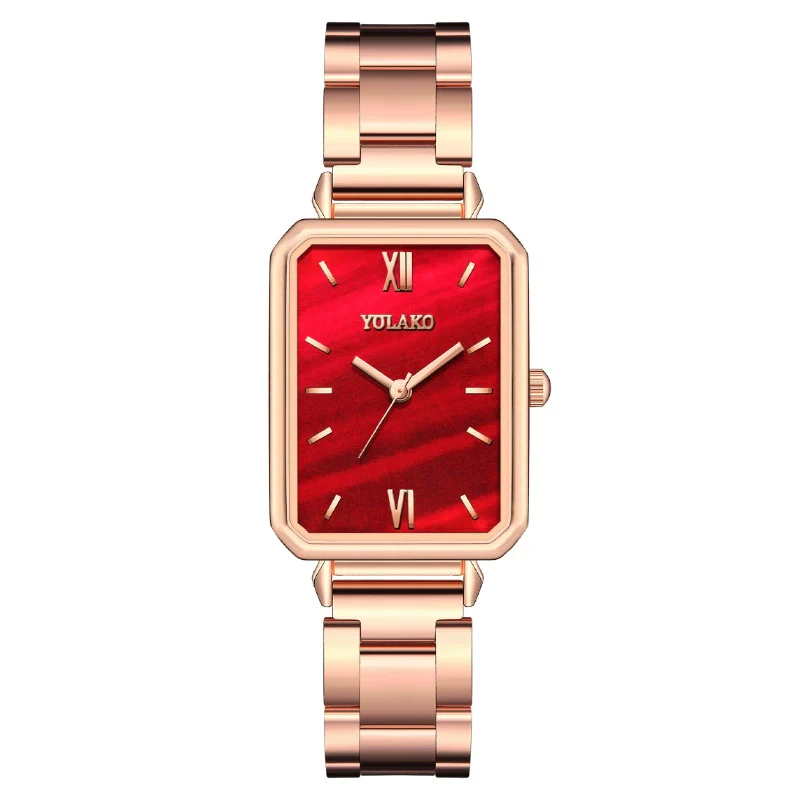 Popular Fashion Women's Square Metal Band Quartz Watch - Image 9