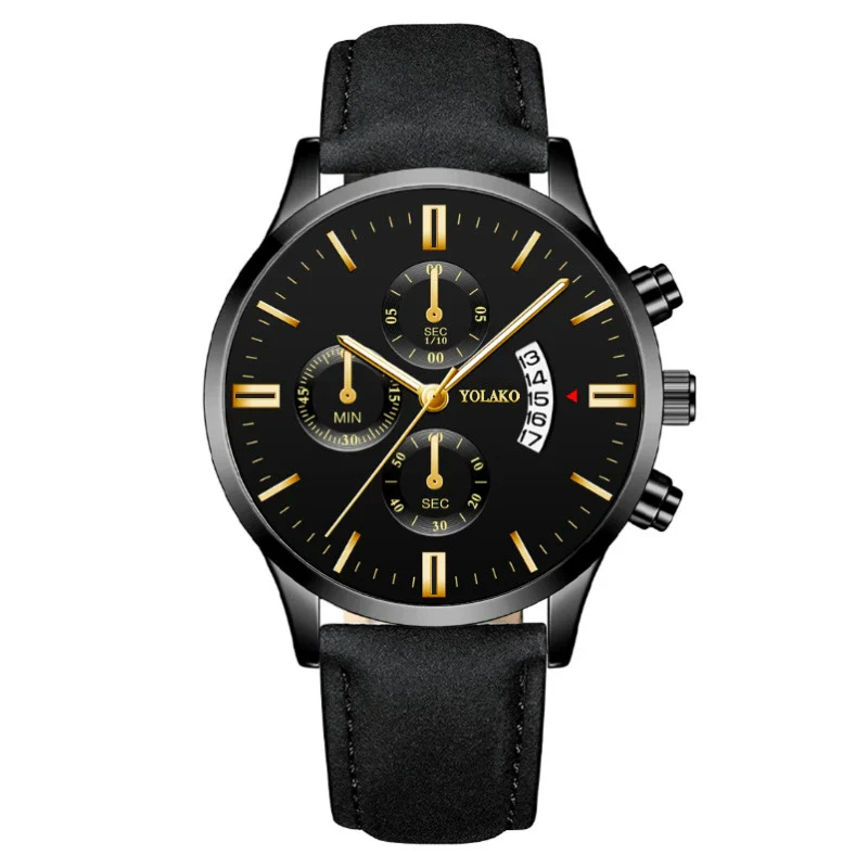 Popular Men's Watch Leather Belt Alloy Case Stainless Steel Buckle Round Dial Fashion Style - Image 8