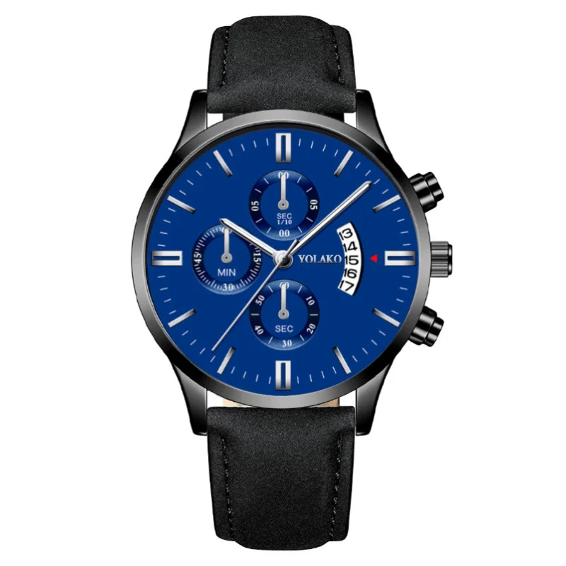 Popular Men's Watch Leather Belt Alloy Case Stainless Steel Buckle Round Dial Fashion Style - Image 9
