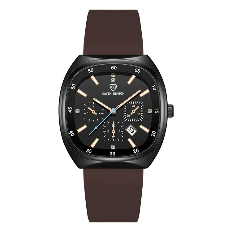 Popular Skinfriendly Silicone Strap Alloy Case Quartz Sports Watch With Mineral Reinforced Glass Mirror And Barrel Shape Dial For Women - Image 3
