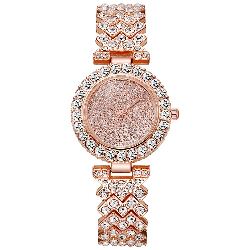 Popular Starry Full Diamond Bracelet Women's Quartz Watch Alloy Stainless Steel Round - Image 8