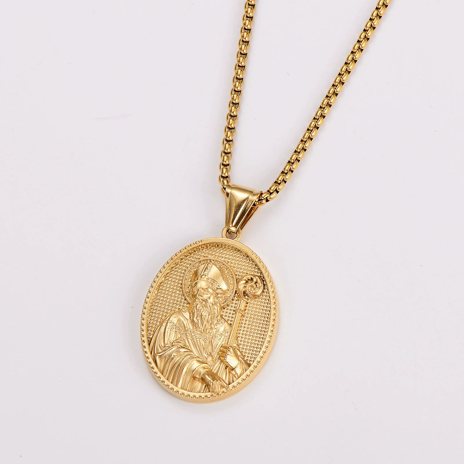 Powder Cast Saint Shaped Handheld Staff Unique Geometric Retro Pendant - Image 11