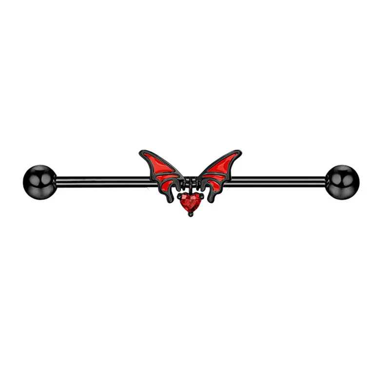 Puncture Jewelry Stainless Steel And Copper Bat Nose Ring Inverted Belly Button Ring Breast Ring Industrial Earrings Geometric Style Electroplated Unisex - Image 14