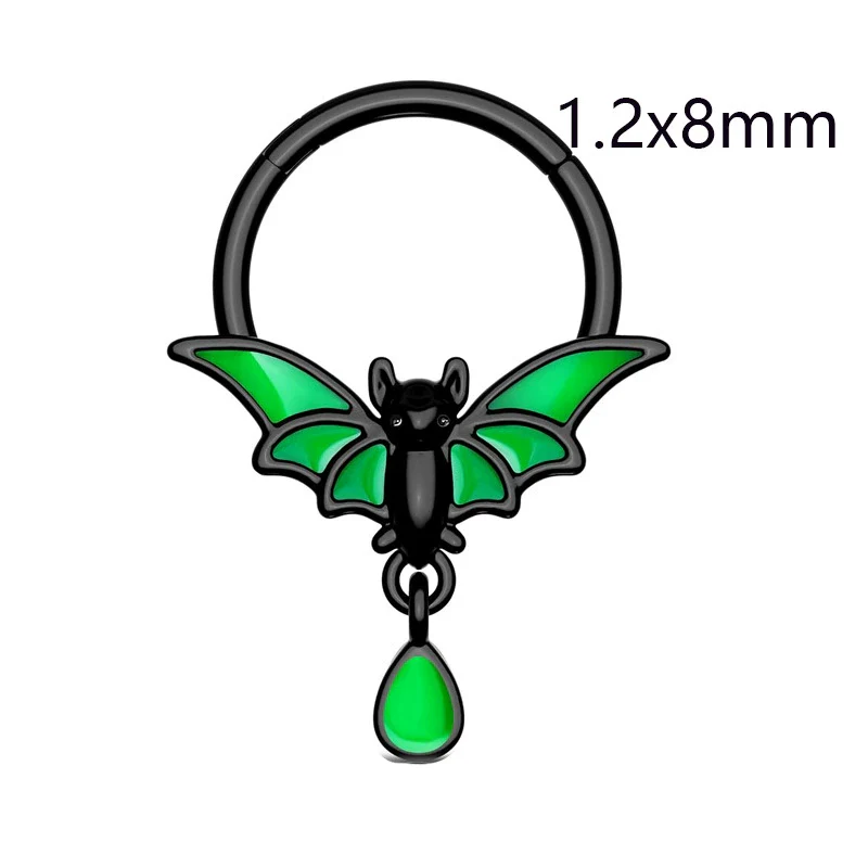 Puncture Jewelry Stainless Steel And Copper Bat Nose Ring Inverted Belly Button Ring Breast Ring Industrial Earrings Geometric Style Electroplated Unisex - Image 23