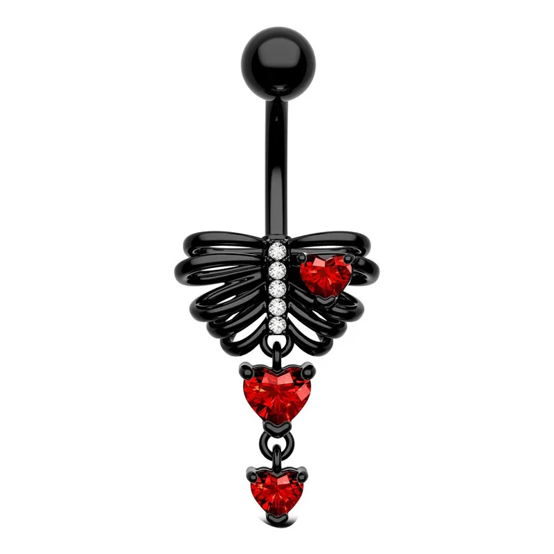 Puncture Jewelry Stainless Steel And Copper Bat Nose Ring Inverted Belly Button Ring Breast Ring Industrial Earrings Geometric Style Electroplated Unisex - Image 9