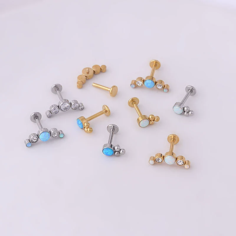 Puncture Jewelry Stainless Steel Geometric Electroplating For Women - Image 4