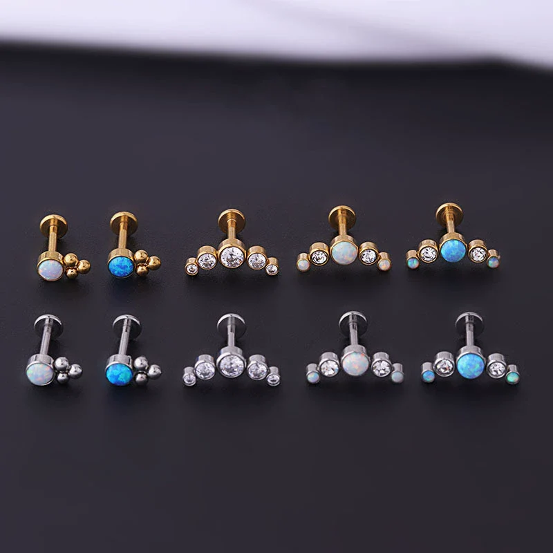 Puncture Jewelry Stainless Steel Geometric Electroplating For Women - Image 5